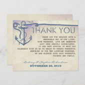 zeevaart vintage anker trouw bedank kaartjes bedankkaart (Voorkant / Achterkant)