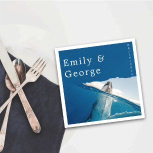 Zeevaartblauwe zeehond Boho Beach Weddenschap Servet