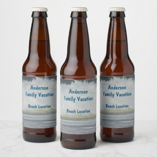 Zeevakantie Familiebaduitstap Reünie Bier Etiket