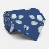 Zeeviering en puinblauw Eucalyptus Greenery Weddin Stropdas (Opgerold)