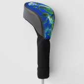 Zeevis van geel met zwarte strepen golfheadcover (Schuin)