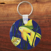  zeevissen, Fancy goudvis in de tank Sleutelhanger (Voorkant)