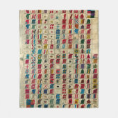  zeevlaggen van de Wereld Illustratie Fleece Deken (Voorkant)