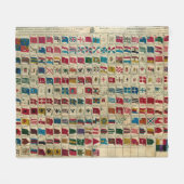  zeevlaggen van de Wereld Illustratie Fleece Deken (Voorkant (Horizontaal))