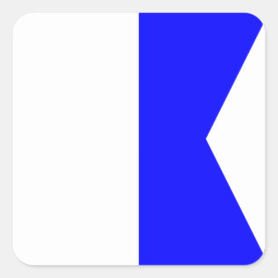 Zeevlagsignaal A (ALFA) Vierkante Sticker
