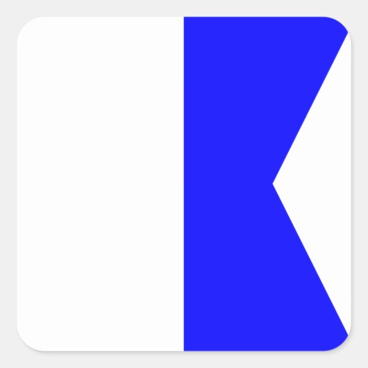 Zeevlagsignaal A (ALFA) Vierkante Sticker (Voorkant)