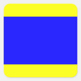 Zeevlagsignaal letter D (delta) Vierkante Sticker