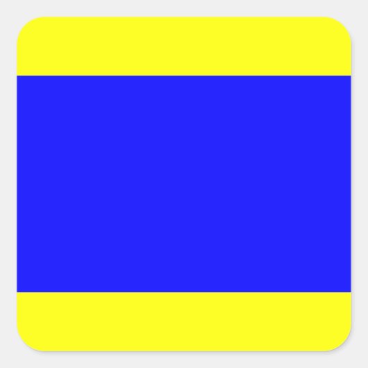 Zeevlagsignaal letter D (delta) Vierkante Sticker (Voorkant)