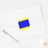 Zeevlagsignaal letter D (delta) Vierkante Sticker (Envelop)