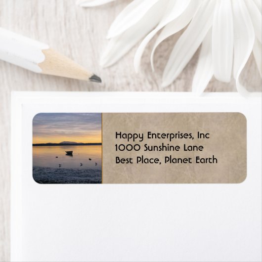 Zeevogels en boot etiket (Insitu)