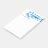 Zeevruchten blauw  hummer potten post-it® notes (Schuin)