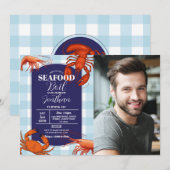 Zeevruchten Boil Verjaardagsfeestje Krabgarnalen F Kaart (Voorkant / Achterkant)