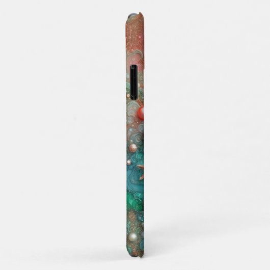 Zeevruchten en gouden glitter zeesterren Case-Mate iPhone case (Achterkant/rechts)