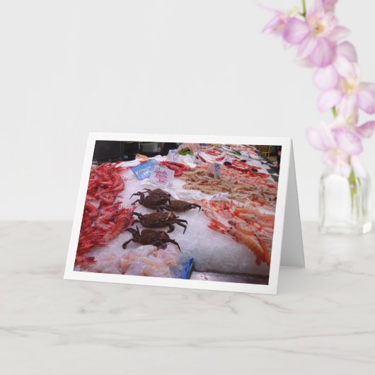 Zeevruchten in het Mercado Central, Valencia, Span Kaart (Orchidee)