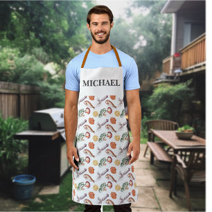 Zeevruchten Schaaldier Krab Chef Monogram Schort