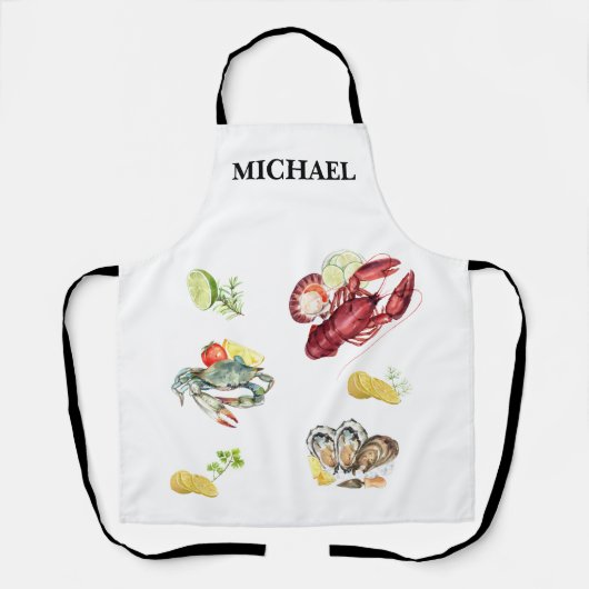 Zeevruchten Schaaldieren Oyster Crab Chef Monogram Schort (Voorkant)