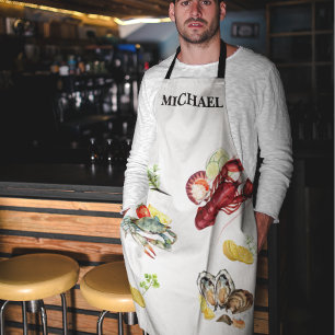 Zeevruchten Schaaldieren Oyster Crab Chef Monogram Schort