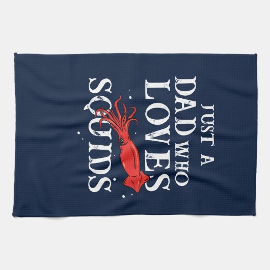 Zeevruchten Squid Lover Chef Chef Dad Vaderdag Theedoek (Horizontaal)