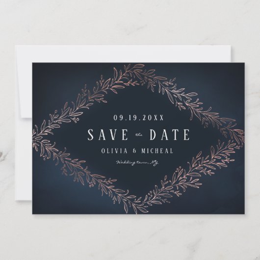 Zeevuild roos goud botanisch met uitzondering van  save the date (Voorkant)