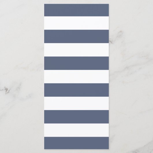 Zeewaardig Wedding Menu Kaart | Marineblauw (Achterkant)