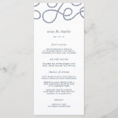 Zeewaardig Wedding Menu Kaart | Wit (Voorkant)