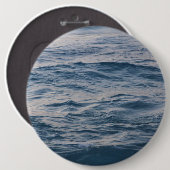 Zeewater close-up ronde button 6,0 cm (Voorkant /achterkant)