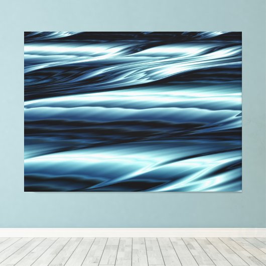 zeewater omwikkeld canvas afdruk (Insitu (Houten vloer))