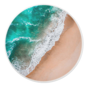 Zeewater op zee en tropische zomer keramische knop