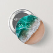 Zeewater op zee en tropische zomer ronde button 5,7 cm (Voorkant /achterkant)