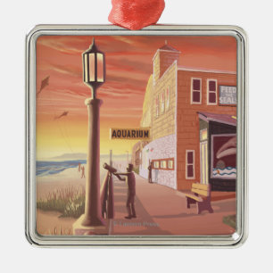 Zeewater, Uitzicht van OregonAquarium Metalen Ornament