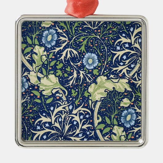 Zeewier (door William Morris) Ornament van keramis (Voorkant)