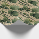 Zeewier en vis op tan cadeaupapier (Hoek)