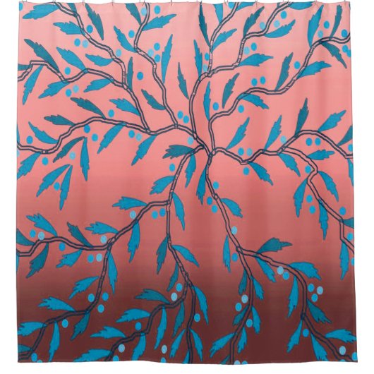 Zeewierkoraalgordijn Douchegordijn (Voorkant)