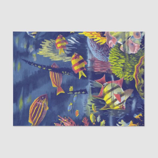  zeewonderen van het Koraal van de Grote Barrier Tissuepapier (Voorkant)