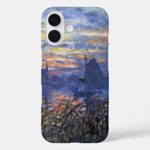 Zeezicht met een zonsondergang door Claude Monet iPhone 16 Hoesje