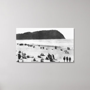 Zeezijde, Oregon Beach en Tillamook Head Canvas Afdruk