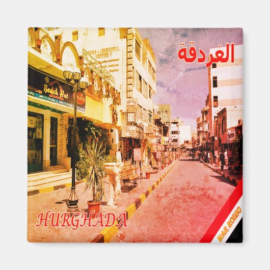 zEG012 HURGHADA, rood Zee, Egypte, Afrika, Fridge Magneet (Voorkant)