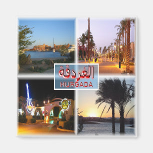 zEG059 HURGHADA, rood Zee, mozaïek, Afrika, Fridge Magneet