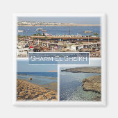 zEG064 SHARM EL SHEIK, rood Zee, mozaïek, Fridge Magneet (Voorkant)