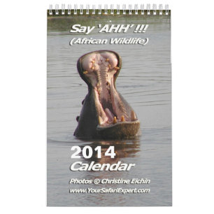 Zeg 'AHH'!! - African Wildlife Calendar 2014 1-Pg Kalender