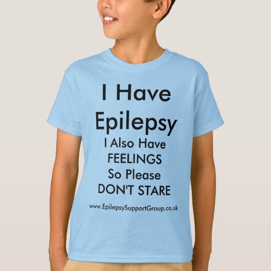 Zeg alsjeblieft niet dat ik epilepsie heb t-shirt (Voorkant)