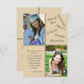 Zeg Bedankt Foto Dank je opmerkingen (Voorkant / Achterkant)