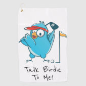 Zeg Birdie tegen me!  Golfhanddoek (Voorkant)