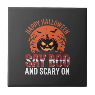 Zeg Boe Halloween Pompoen Ontwerp_1 Tegeltje