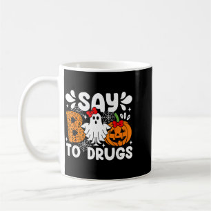 Zeg Boe Ter Drugs Grappige Halloween Rode Lint Wee Koffiemok
