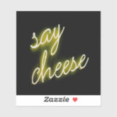 Zeg Cheese Neon Lights Sticker (Vel)