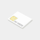 Zeg Cheese Swiss Wedge Holey Cheese Foodie Post-it® Notes (Schuin)