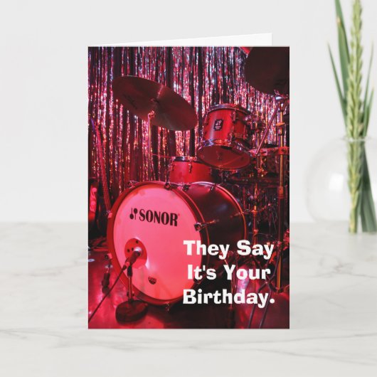 Zeg dat het je verjaardagsdrummer Kaart is (Voorkant)
