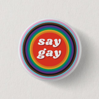 Zeg de regenboogknoop van de Gay LGBTQIA Ronde Button 3,2 Cm
