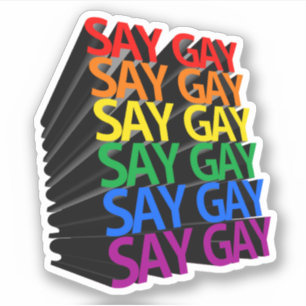 ZEG GAY EN HERHAAL STICKER
